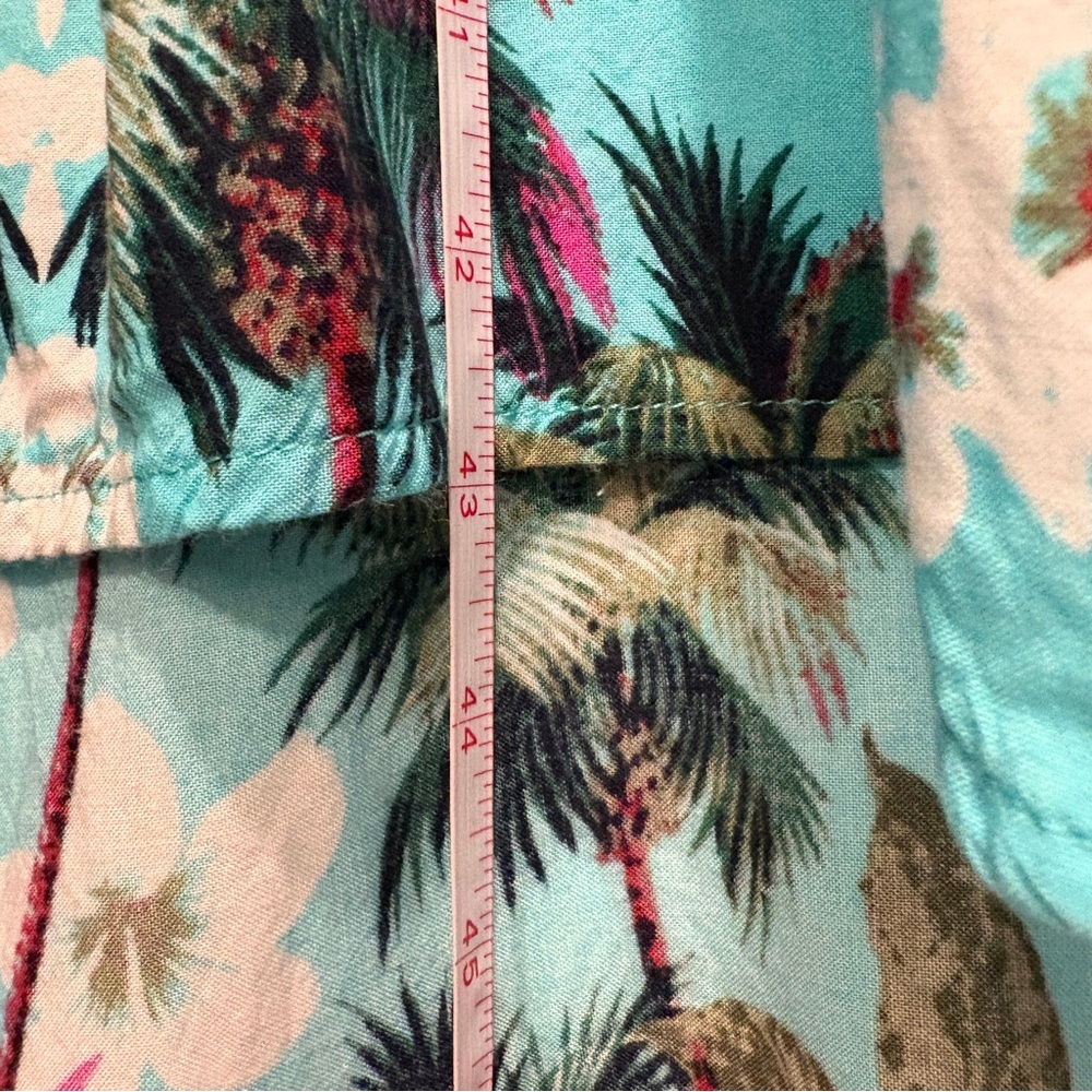 Roxy Floral Strappy Long Dress Size 12 Hawaiian Tropical Beach Vacation Poolside - Picture 10 of 13